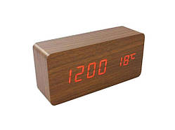 Годиннник настільний електронний з будильником -862s-1 з червоним підсвічуванням ТМ VST