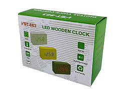 Годиннник настільний електронний з будильником -863-6 з білим підсвічуванням ТМ VST