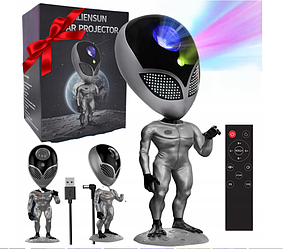Лампа-проектор багатобарвний STAR PROJECTOR NIGHT LIGHT ALIENSUN повторює слова LS-014131
