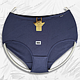 Труси жіночі бавовняні 52-54 (4XL) сині сліпи AONIDAISI, фото 2