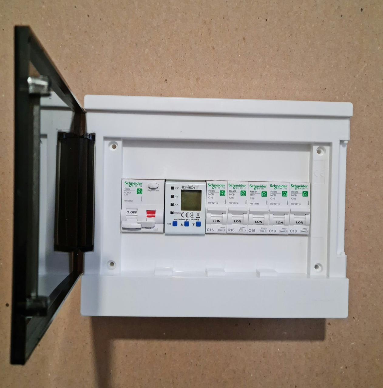 Розподільчий щит для двокімнатної квартири (Mutlusan/Schneider Electric (RESI9)/E.NEXT) зовнішній монтаж