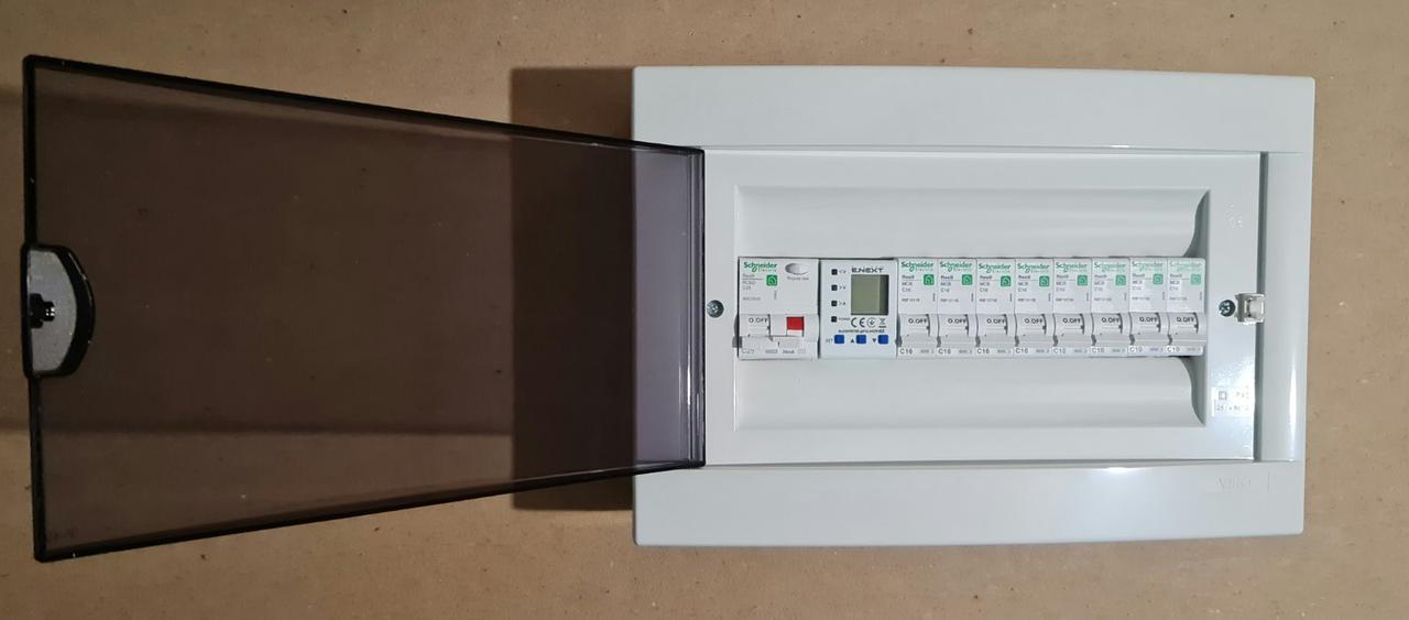 Розподільчий щит для трикімнатної квартири (Viko/Schneider Electric (RESI9)/E.NEXT) зовнішній монтаж