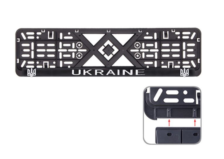 Рамка Номерного Знаку модельна рельєфна UKRAINE, фото 1