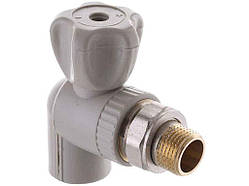 Кран радіаторний кутовий EP.0119 - 20x1/2M PPR (сталева куля) ТМ EUROPRODUCT