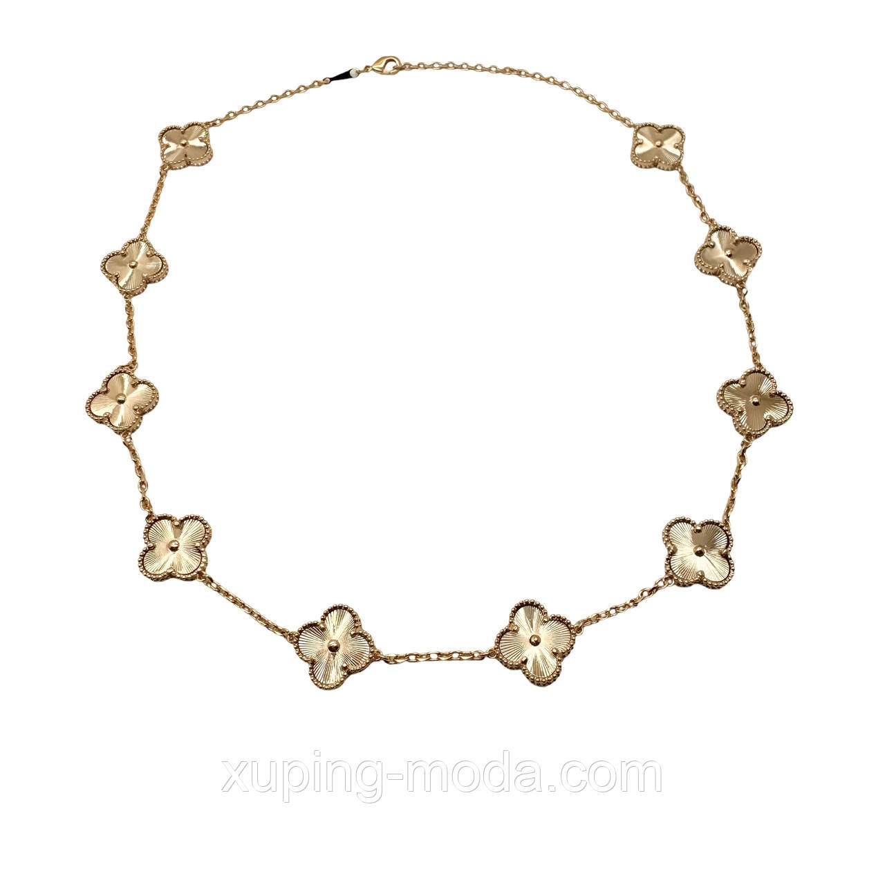 47 см х 15 мм. Ланцюжок клевер. Бренд. Рожеве золото, фото 1