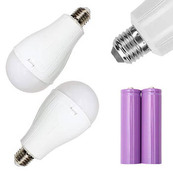 Комплект 2 шт Світлодіодна лампочка з акумулятором 20Вт, Е27, Y-3920 / Аварійна лампочка на акумуляторі