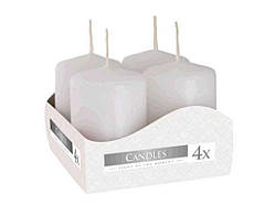 Свічка SW 40-60 білий h=6см ø3,8см 4шт/уп ТМ BISPOL