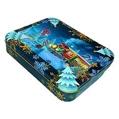 Солодкий новорічний подарунок №49 в металевій коробочці, 1000 г. замовлення від 13 шт.