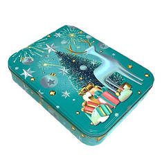 Солодкий новорічний подарунок №50 в металевій коробочці, 1000 г. замовлення від 13 шт.