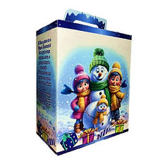 Солодкий новорічний подарунковий набір цукерок у картонній коробці №11, 700 г. замовлення від 32 шт.