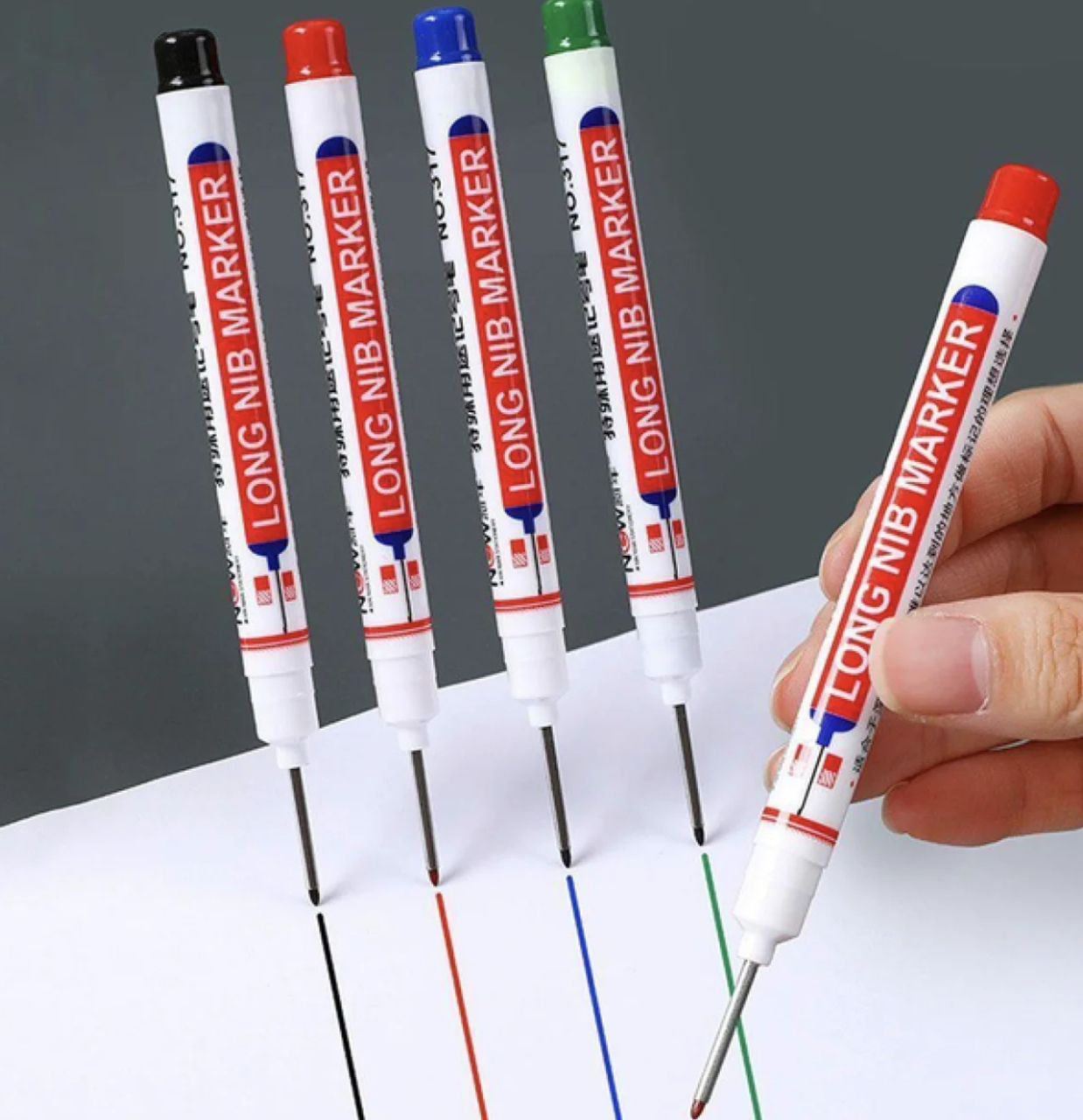 Набір маркерів long nib marker (4ШТ в комплекті), фото 1