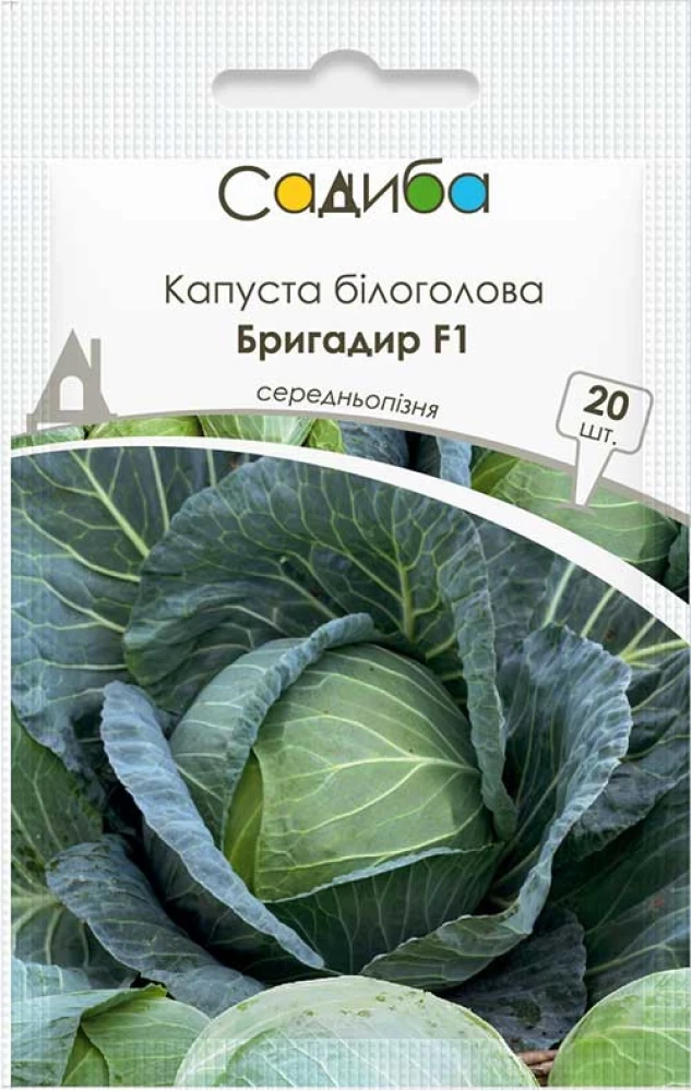 Капуста білоголова Бригадир F1, 20 шт., Садиба
