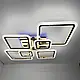 Люстра світлодіодна з пультом і RGB підсвічуванням 159W золотого кольору 225331/2+2+2 FG+RGB, фото 2