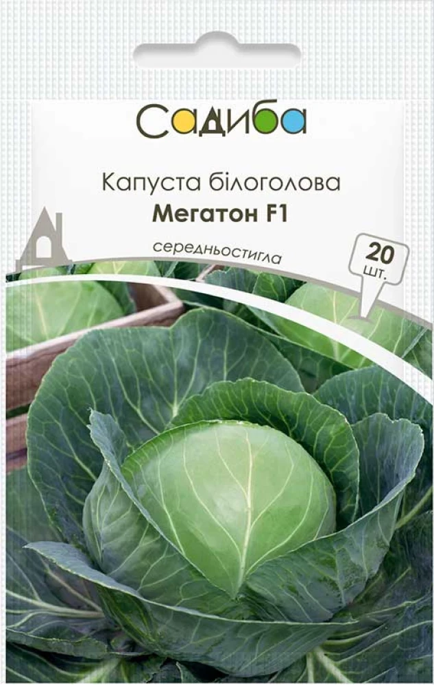 Капуста білоголова Мегатон F1, 20 шт., Садиба