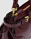 💎 Prada Medium Leather Handbag Burgundy, фото 2
