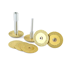 Набір дисків для гравера GOLD Ø20 мм (10дисків+2 тримача)