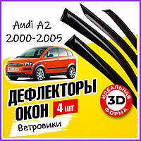 Дефлекторы боковых окон Ауди А2 Audi A2 2000-2005 ветровики