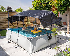 Басейн EXIT з тентом 300х200х65 см (для дітей, на дачу) Сірий