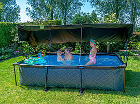 Басейн EXIT з тентом 300х200х65 см (для дітей, на дачу) в кольорі "камінь"