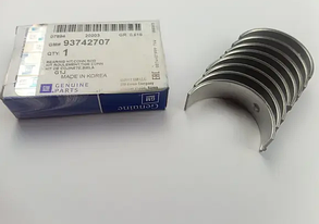 Вкладки шатунні стандарт Ланос 1.5-1.6, Авео, Лачетті 1.6. GM 93742707