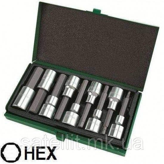 Набір біт впресованих у головку 1/2" Н4-Н17 TOPTUL 80 мм, GAAD0905, фото 1