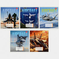 Зошит шкільний Yes 60 аркушів клітинка Aircraft (10)