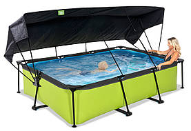 Басейн EXIT з тентом 300х200х65 см (для дітей, на дачу) "Лайм"
