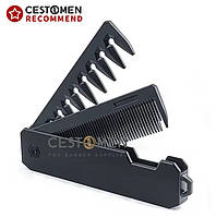 Гребінець складаний кишеньковий чоловічий 2в1 для бороди, вусів та волосся CestoMen DF611