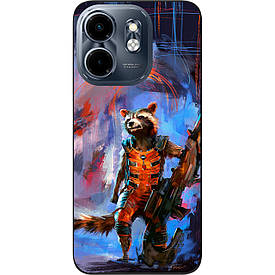 Силіконовий чохол Case для Infinix Smart 9 4G з картинкою Єнот Ракета