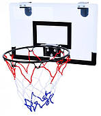 Міні-щит баскетбольний Basketball MiniHoop 40х30 см з кільцем 25 см і сіткою (MR1184)