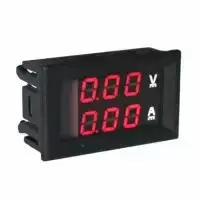 Амперметр-вольтметр цифровий DC0-100V/ 10A червоного світіння корпус чорний