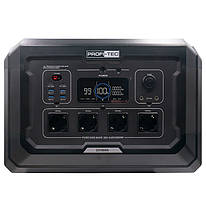 Портативна зарядна станція PROFI-TEC PPS2500 LiFePO₄ (2500 Вт батарея 2048 Вт⋅год)