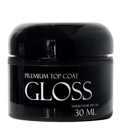 Топ каучуковий для гель лаку Gloss Premium Top Coat 30 мл. без пензлика