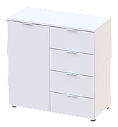 Стильний комод у спальню, невеликий комод з ящиками та дверцятами у вітальню Рон 1