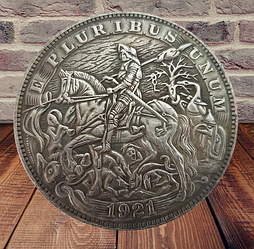 Сувенір монета долар США Годівниця 1921 р. "Всадник". Hobo Coin American Morgan
