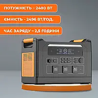Портативна зарядна станція LiFePO4 2400 Вт 2496Wh для ґаджетів і приладів USB Type-C