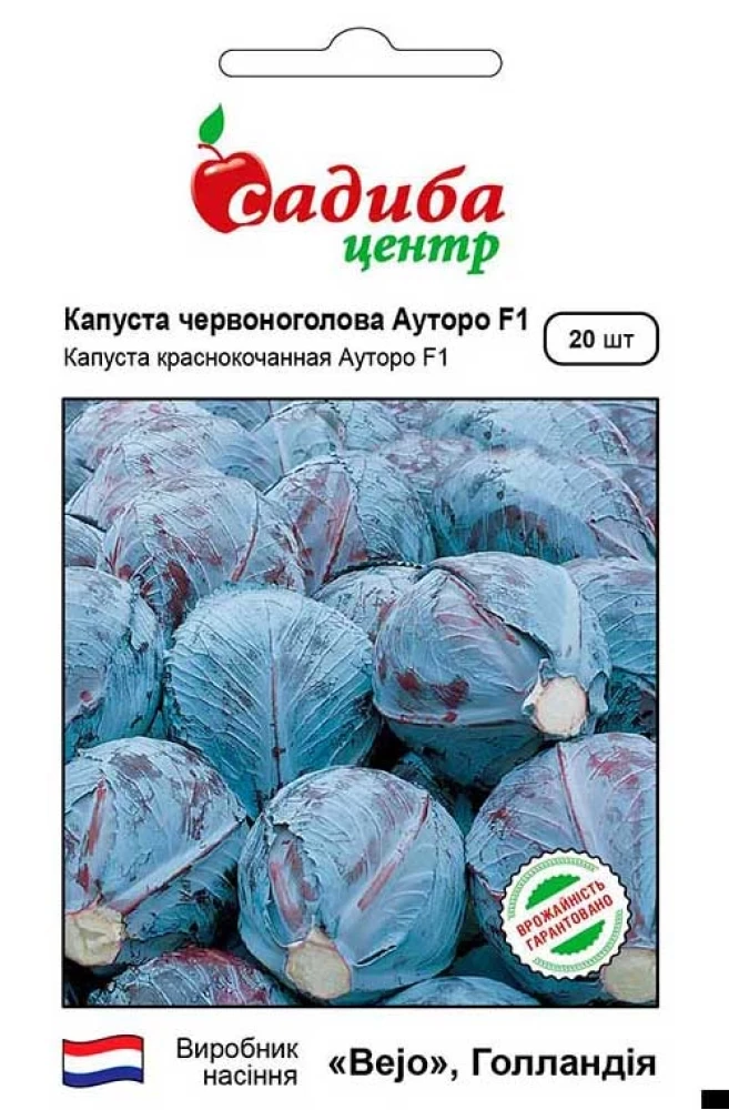 Капуста червоноголова Ауторо F1, 20 шт., СЦ