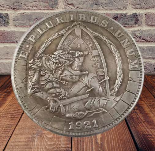 Сувенір монета долар США Банк 1921г "Північний лицар". Hobo Coin American Morgan