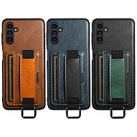 Шкіряний чохол Wallet case and straps для Samsung Galaxy A14 4G/5G