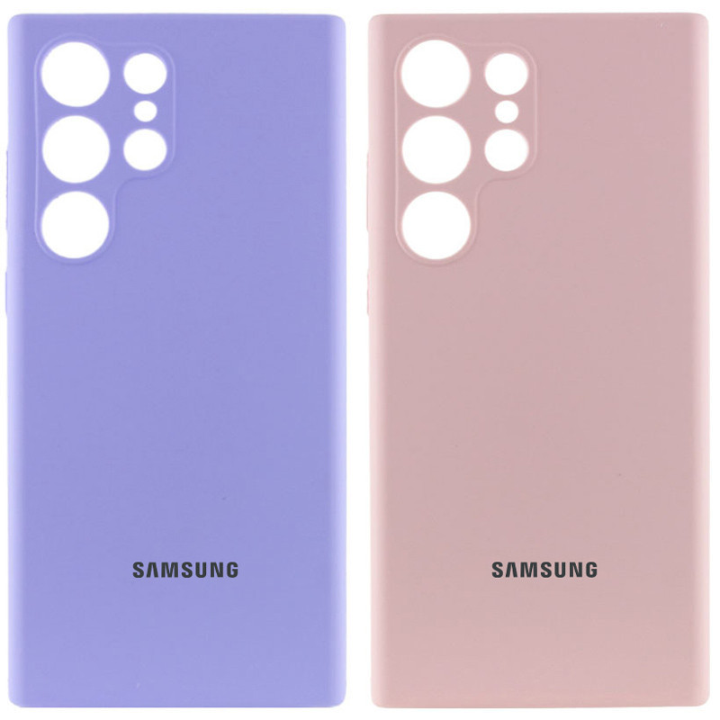 Силіконовий чохол із захистом камери with Logo для Samsung Galaxy S24 Ultra