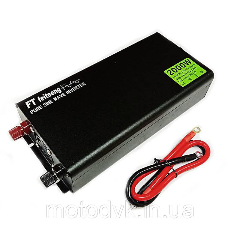 Перетворювач напруги 12 - 220 в, Pure Sine Wave 2000 W (чиста синусоїда)