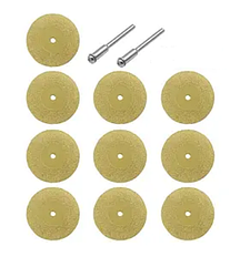 Набір дисків для гравера GOLD Ø25 мм (10дисків+2 тримача)