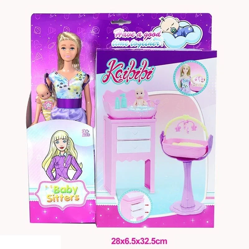Ігровий набір Kaibibi (лялька, немовля, ванна, аксесуари, ліжечко, в коробці) WG 206, фото 1