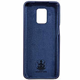 Накладка (з мікрофіброю) Silicone Cover Lakshmi для Xiaomi Redmi Note 9 Pro / Note 9s- темно-синій, фото 2
