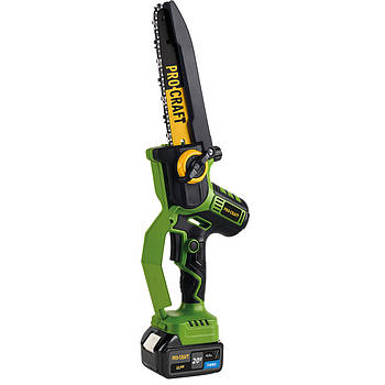 Акумуляторна пила Procraft PKA32Li (З 1 акб), безщітковий 20В/4Аг, 4700 об/хв, шина 6"/8" 152/203 мм, 7 м/с, 1/4", кейс