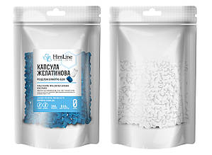 Капсула желатинова розділена синьо-біла "0" капсула розділена з желатину 0 розмір 100 шт.