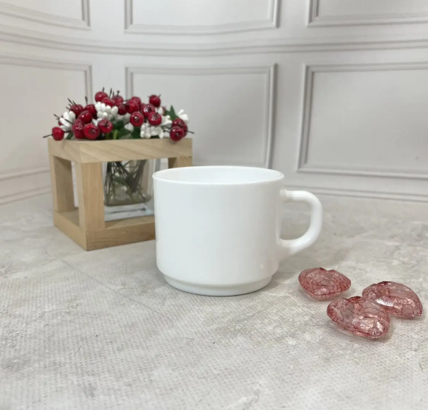 Білий кухоль Luminarc Empilable зі склокераміки 220 мл (V9497), фото 1