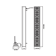 Промисловий світильник 150Вт IP65 6400К лінійний вологозахищений підвісний LED світильник 100W PYRAMID-150, фото 4