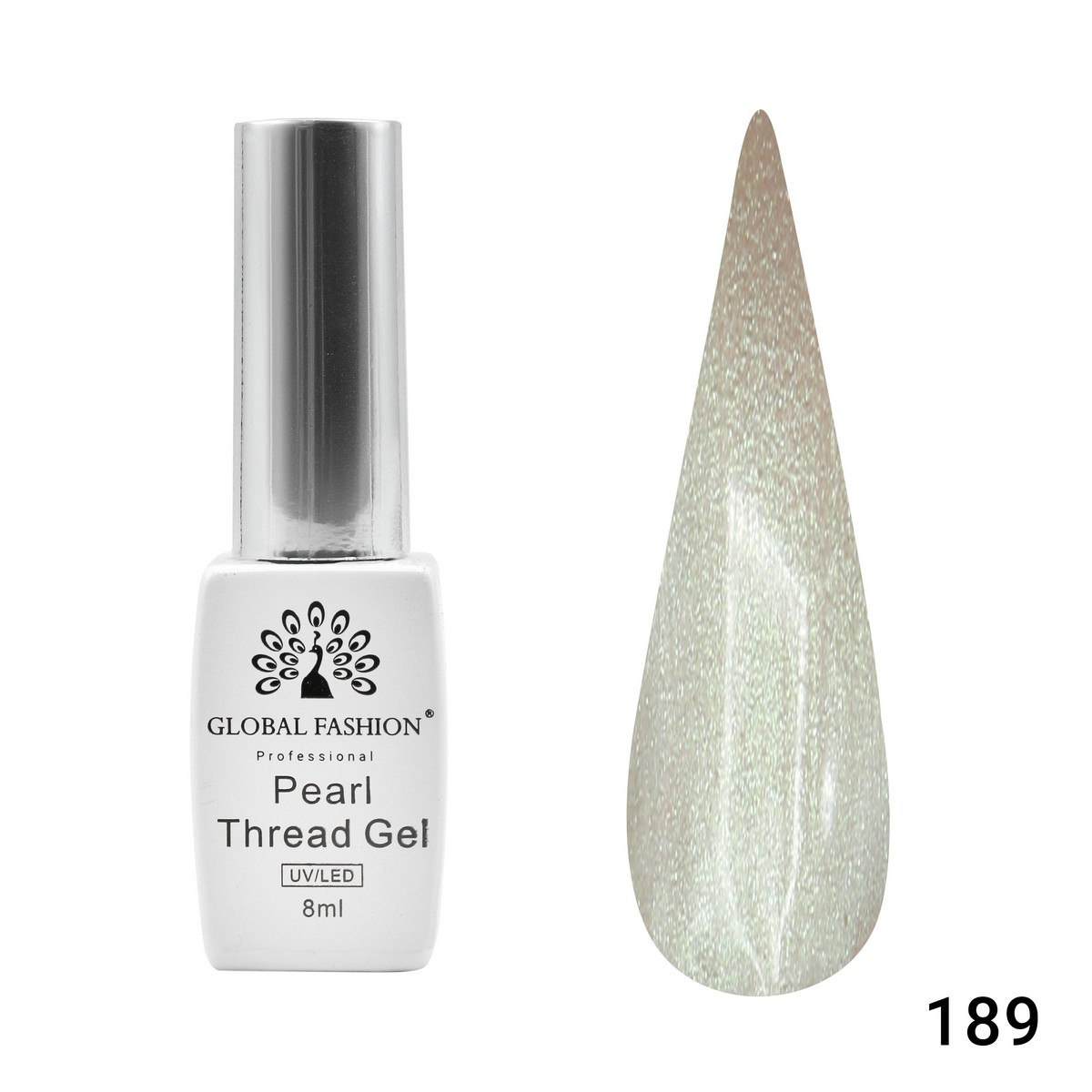 Гель-лак Global Fashion Pearl Thread 189, 8 мл