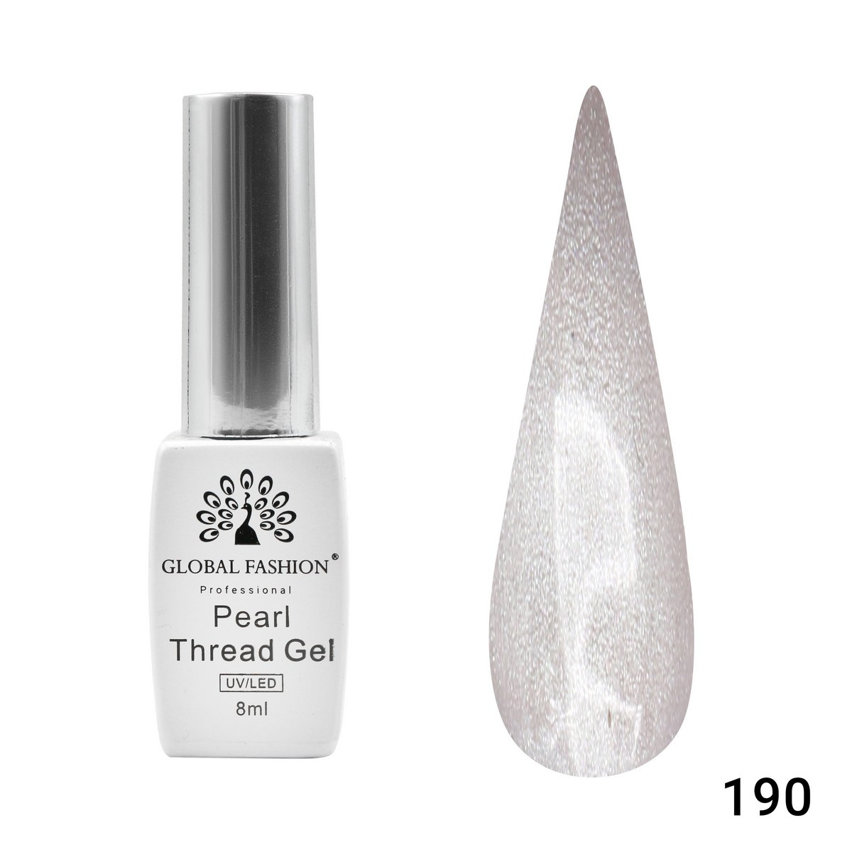 Гель-лак Global Fashion Pearl Thread 190, 8 мл